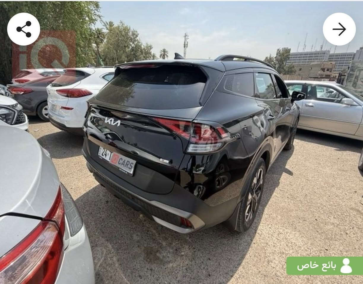 السلام عليكم
للبيع
كيا سبورتج X-Line موديل 2023
اللون: أسود ملكي

⸻

حالة السيارة
 • ضـرر خفيف (موضح بالصور المرفقة)
 • تم تبديل وصبغ:
 • بنيد + بارد بسيط في الجامغ الايمن
 • صبغ ربع الجاملغ الأيسر

 • بارد بسيط في الجاملغ والباب عكس السايق
 • ايرباك ستيرن راجع سستم السيارة مستقيمة بدون دواخل
 • رقم دهوك باسمي
 • ترقيم جديد

⸻

مواصفات السيارة 
 • بصمة
 • تشغيل عن بُعد
 • مقاعد جلد
 • تدفئة مقاعد 
 • كشن سائق كهرباء
 • ويل كب حجم 19
 • تحكم ستيرن
 • شاشة تدعم Apple CarPlay وAndroid Auto
 • رادار أمامي وخلفي + حساسات خلفية
 • رادار 360 درجة
 • دفع رباعي 4×4
 • محرك 2.5 لتر (4 سلندر)
 • قيادة ذاتية
 • توقف ذاتي
 • تبريد شاشة
 • تبريد منفصل
 • أوتو هولد
 • منافذ USB + Type-C

⸻

السيارة جاهزة وبحالة جيدة
السيارة ماشية 60700 كيلو متر قابل للزيادة

💰 السعر: 21,500 دولار

📍 العنوان: بغداد – الدورة
📞 للاستفسار: ***********
