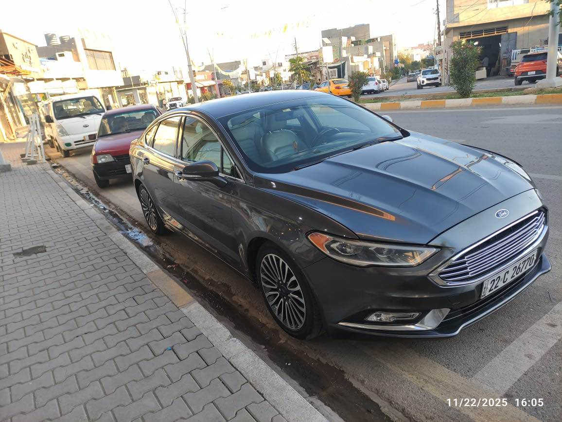 فورد فيوجن 2017 
فول مواصفات عدى السلايد محرك 1.5 توربو
تدفئه كشنات
كشنات جلد عسلي
داخل 3 الوان
تشغيل عن بعد 
تبريد قطعتين
بعد بيهه كومه مواصفات 
السياره بدون حادث فقط سرقه جامرلغ و مبدلي بلاي فقط بي شبرين صبغ 
سنويه جديده
مكان السياره كركوك
*********** كركوك, العراق
