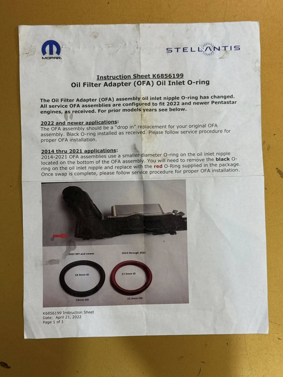 براد او ( مبرد زيت )
من ماركه موبر الامريكي 🇺🇸
 
� أشهر السيارات اللي تستخدم هذا المحرك:

 • Dodge Charger
 • Dodge Challenger
 • Chrysler 300
 • Jeep Grand Cherokee
 • Jeep Wrangler
 • Ram 1500

سعره 50 مع توصيل 
( متوفر توصيل جميع محافضات العراق )


**إذا كنت صاحب هذا الإعلان وتريد حذفه لأي سبب، رجاءا أرسل رسالة إلى الدعم الفني**