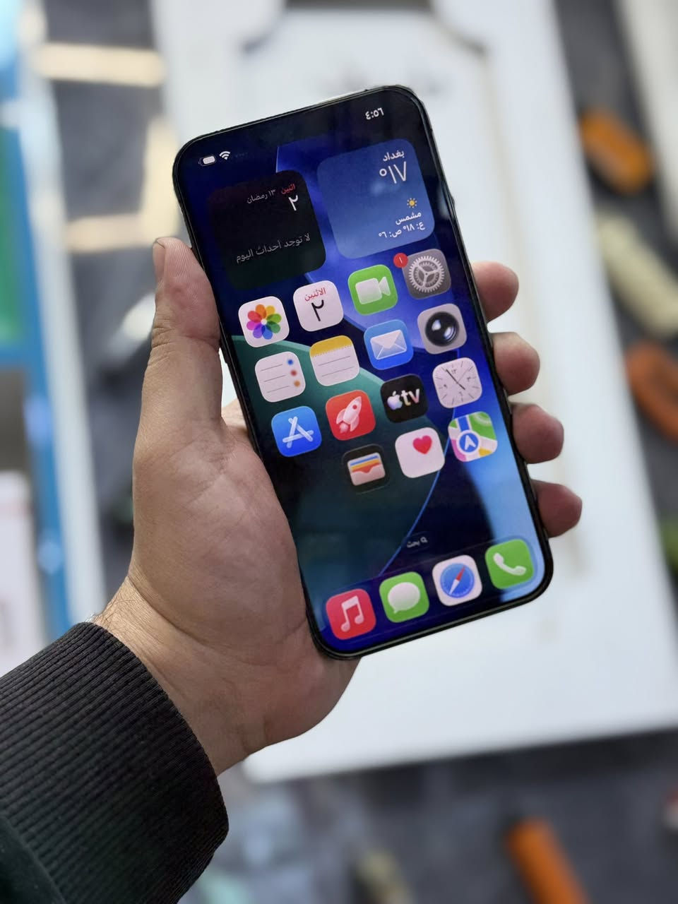 ايفون 13 برو ماكس لون اسود
الذاكرة :- 256 GB
البطارية :- 83🔋
الجهاز :- خط واحد 📲
الجهاز :- نموذج M غير داخل صيانة ضمان الفحص 
نظافة 💯💯 ‎ 
متوفر بـ يوسف فون Yousef phone
بعقوبة - التحرير -شارع الحسينية 

📲📲 ‭***********
