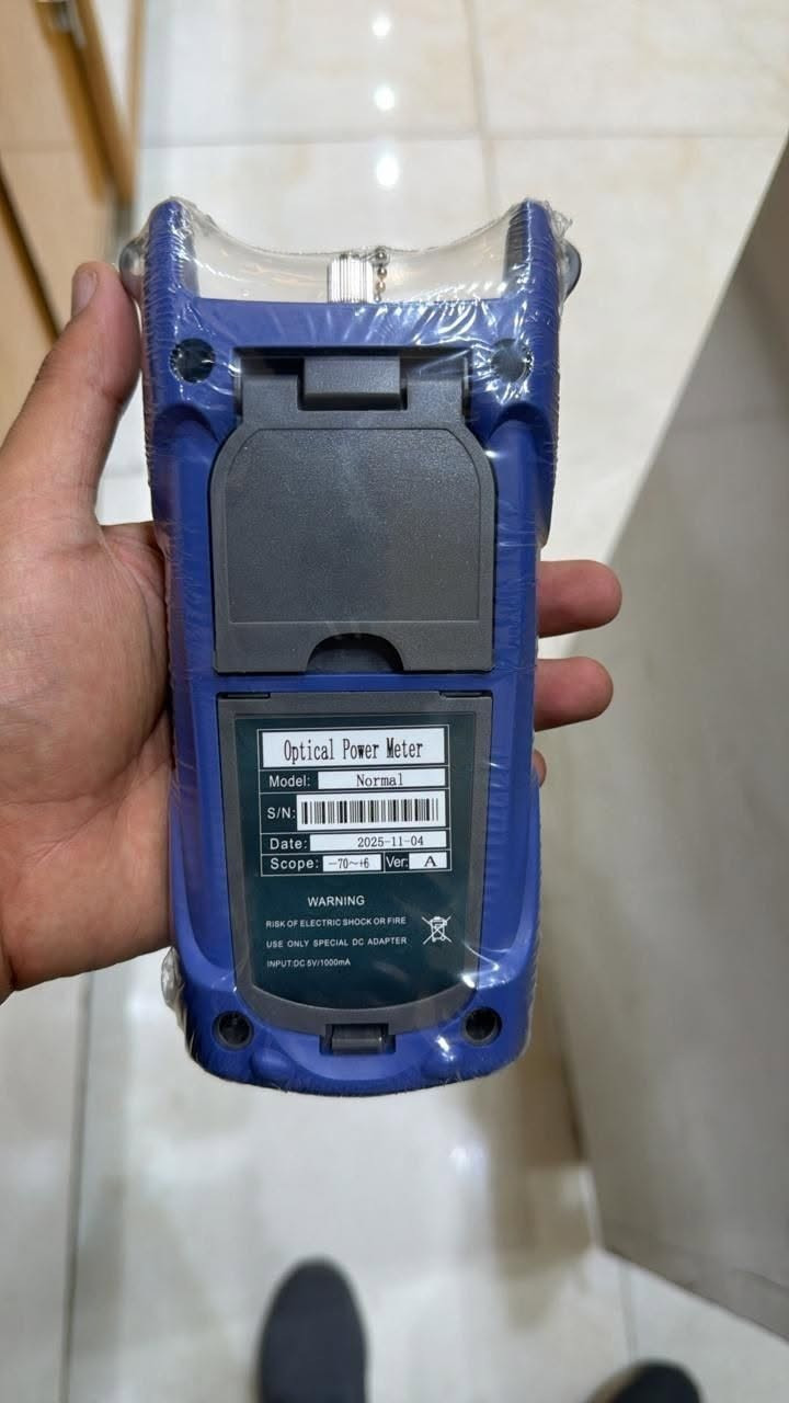 عرض خاص 
📡 Power Meter احترافي لقياس قدرة الألياف الضوئية، يدعم AUTO OFF وZERO وقياس dB بدقة عالية وسهولة استخدام.
للاستفسار مراسلة الصفحه 
يتوفر توصيل  لكل المحافظات 
السعر 18 الف


**إذا كنت صاحب هذا الإعلان وتريد حذفه لأي سبب، رجاءا أرسل رسالة إلى الدعم الفني**