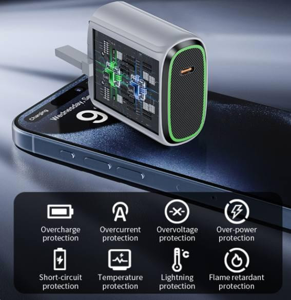 TRANYOO T-UK3C – شاحن سريع بقوة 120 واط بتقنية GaN  
🔌 شاحن UK قياسي + كيبل Type-C بطول 1 متر  
⚡ قدرة 120W تدعم الشحن الفائق للهواتف واللابتوبات  
🧠 تقنية GaN لتوصيل طاقة أكثر كفاءة وحجم أصغر  
📱💻 متوافق مع جميع بروتوكولات الشحن الحديثة (شاومي، ريلمي، أوبو، إنفينكس، هونر، سامسونج، آبل)


**إذا كنت صاحب هذا الإعلان وتريد حذفه لأي سبب، رجاءا أرسل رسالة إلى الدعم الفني**