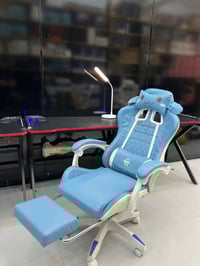 كرسي گيمنك • وردي أزرق أبيض • تحمل ١٢٠كغ