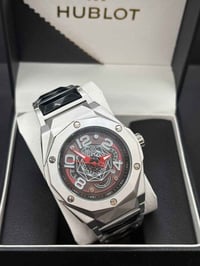 جملة مفرد الهلالي للساعات ⌚🕰️  هابلوت تيتانيوم رجالي  سير تطريز احجار ...