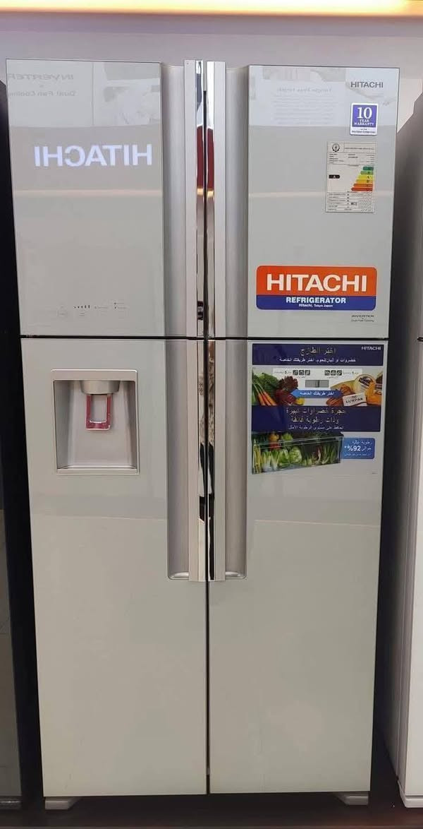 جملة+مفرد/رجع توفرت من جديد لكثرة الطلب❤️
ثلاجة هيتاشي اربع ابواب تايلندي ألمنشأ🇹🇭🇹🇭🇹🇭 
ضمان 10 سنوات صيانه مجانيه موقعي♥️❄️❄️❄️

 حجم كبير 
🎉حجم 25 قدم
4باب🎉
الارتفاع 181سم العرض 86سم العمق 70سم
الضمان 10 سنوات موقعي بداخل منزلك
بالوان مختلفه .....

فيلي ......
عسلي..
اسود...
جوزي..
ماروني...
ابيض....

ذات مواصفات عالمية
-------------
1-نضام التحكم بل عاكس
2-تبريد ثنائي المراوح
3-بدون موازن
4-التبريد الفعال عند درجة حرارة 60م
5-حافظ البرودة لمدة طويلة
6-المستشعر الحراري الاقتصادي
7-حجرة قابلة لاختيار الوضع
8-حجرة خظراوات كبيرة وذات رطوبة فائقة
9-لوحة تحكم بإضاءة LED
10-نانوتيتانيوم
11-رفوف من الزجاج المقوى
12-قالب ثلج قابل للدوران ومتحرك

للحجز والاستفسار *********** واتساب
للحجز والاستفسار *********** واتساب  

الموقع: بغداد كرادة خارج 

تتوفر خدمة التوصيل مجاني كافة مناطق بغداد ❤️
