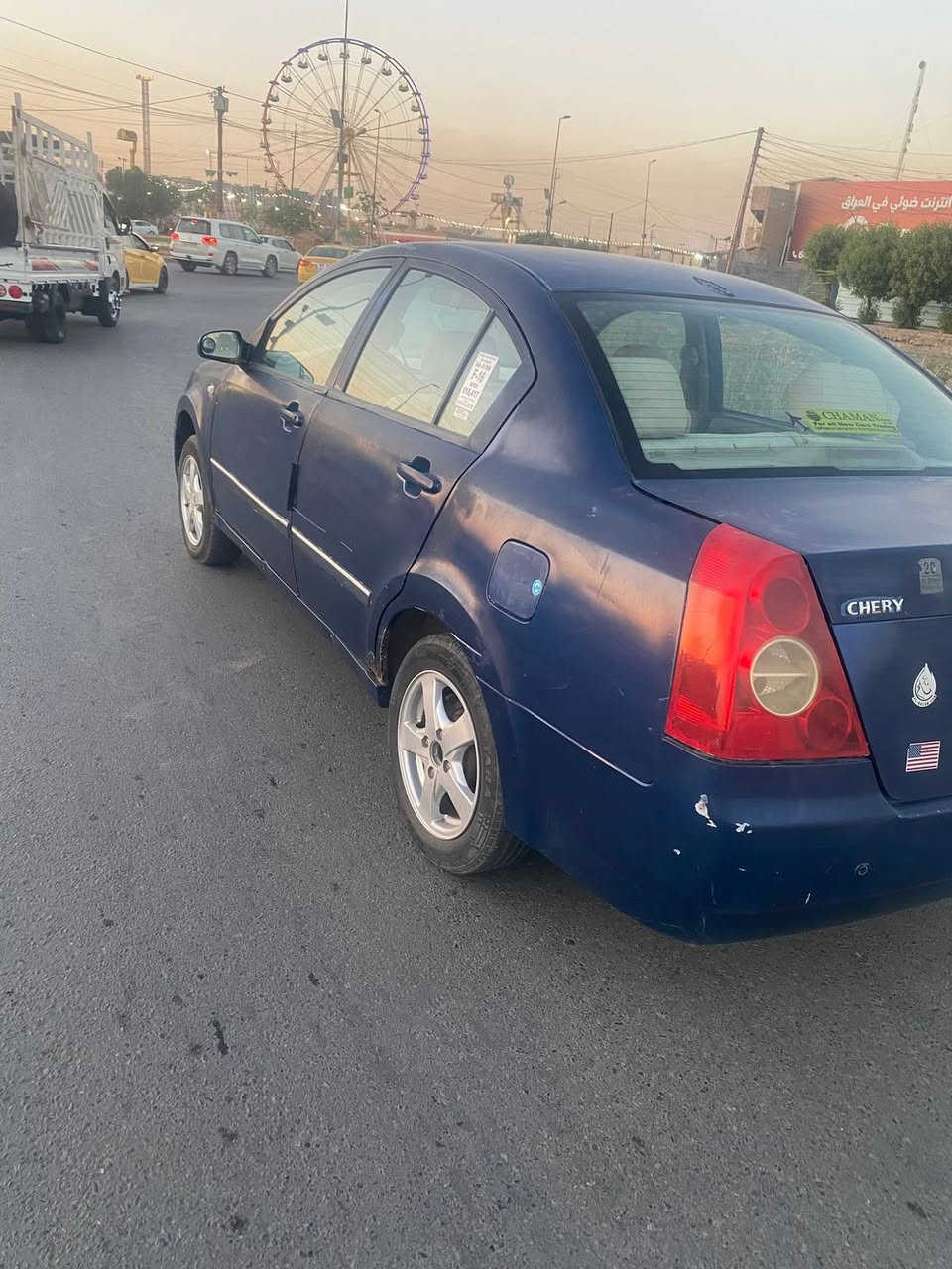 السلام عليكم عندي شيري اي 5 2010 ما بيهة ضربة فقط جراد بسيط
محرك وكير مكفولات 
رقم بغداد دولي بإسمي سنوية وهزة ورقم جدد
صدر امامي خلفي نضيف
غرفتها نضيفة اريدها ب24 وبيهة مجال مكاني بغداد حي الجهاد ***********
