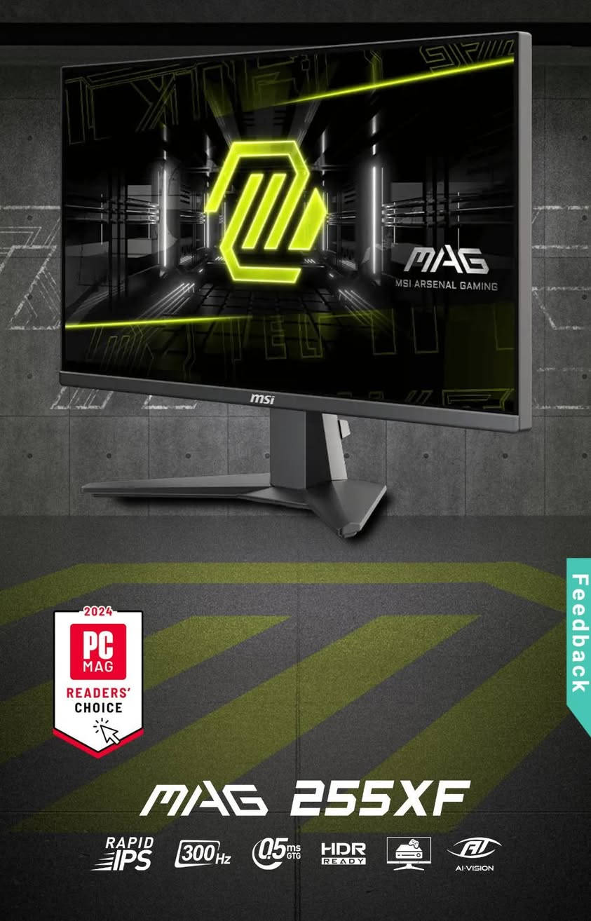 MSI MAG 255XF
المواصفات : 
حجم 25INCH
الدقه FHD 1080P
التردد 300HZ
نوع البنل RAPID IPS 
سرعة الاستجابه 0.5MS 

شاشه غير مستخدمه 

السعر ٢٤٠ الف


**إذا كنت صاحب هذا الإعلان وتريد حذفه لأي سبب، رجاءا أرسل رسالة إلى الدعم الفني**