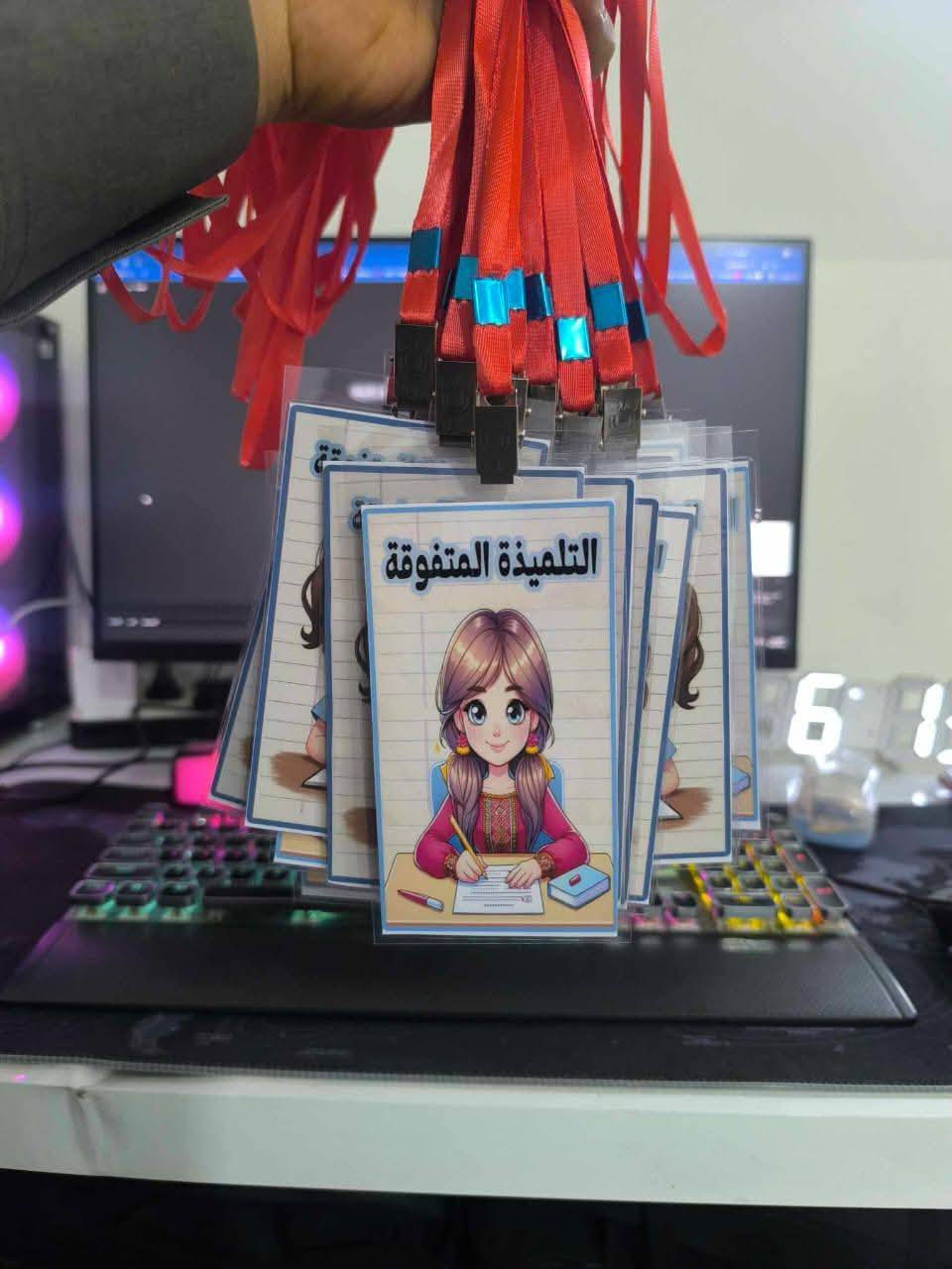 قلادات تشجيعية للطلاب المتفوقين 🥰
باجات تشجيعية للطلاب المتفوقين 😍
طباعة صور الطلاب  على الباجات 😎
توزيعات وهدايا عيد الطالب 🎓
يوجد تصميم حسب الطلب 🎬
متوفرة لدى مكتبة المتنبي للأستنساخ والطباعه 
العنوان بابل مسيب شارع المستشفى
***********📞
