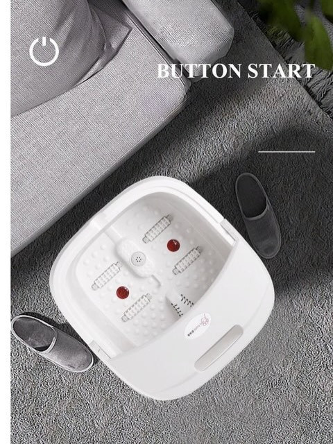 هذا الجهاز هو عبارة عن جهاز تدليك القدمين بالماء (مغطس قدمين) من علامة KKTV التجارية. بناءً على الملصقات والبيانات الظاهرة في الصورة، إليك أبرز مميزاته وخصائصه:
المميزات الرئيسية:
• تدليك مائي دافئ: يعمل الجهاز على تسخين الماء وتدويره لتوفير تجربة استرخاء عميقة للقدمين، مما يساعد في تقليل التعب والإجهاد بعد يوم طويل.
• لوحة تحكم بسيطة: يحتوي على مفتاح دائري (بكرة) في المنتصف للتحكم السهل في التشغيل والإيقاف واختيار مستويات التدليك.
• تقنية الأشعة الحمراء: تشير الكتابة بجانب المفتاح (启动/红光) إلى وجود أشعة حمراء، وهي ميزة تُستخدم عادةً لتحسين الدورة الدموية في القدمين وتخفيف الألم.
• تصميم مدمج وعملي: مزود بفتحة علوية (الغطاء الدائري) التي تسهل عملية تعبئة الماء أو إضافة الأملاح العطرية.
تنبيهات هامة (مترجمة من الجهاز):
تظهر على الجهة اليمنى تحذيرات ضرورية للحفاظ على سلامتك وسلامة الجهاز:
1. ممنوع الاستخدام بدون ماء: يجب التأكد من تعبئة الجهاز بالماء قبل تشغيل خاصية التسخين لتجنب تلف المحرك أو الدوائر الكهربائية.
2. ممنوع الوقوف داخل الجهاز: الجهاز مصمم للاستخدام أثناء الجلوس فقط؛ الوقوف بداخله قد يؤدي إلى كسره أو التسبب في إصابة.


**إذا كنت صاحب هذا الإعلان وتريد حذفه لأي سبب، رجاءا أرسل رسالة إلى الدعم الفني**