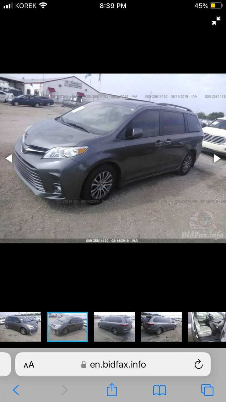 تيوتا سينا للبيع موديل 2018  xle لمتد رقم بغداد  السيارة امريكيه وهاي صور المزاد مالتها  طبعا كير 8نمر
محرك 3.5
تبريد ثلاث قطع 
فريزين 
كشنات اماميه تدفئة 
كشنات اماميه كهربائي
ابواب كهربائيه 
تحكم  ستيرن
رادارات 360 درجه
مانع  انزلاق  
السعر 185 وبيها مجال 
للتواصل ***********
