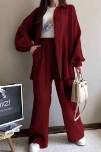 طقم ماربل • كنزة قطن • مقاس ٣٨-٤٦