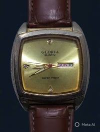 ساعة GLORIA .... ياباني اصلي شغاله بسير جلد التمساح.... مع سير اصلي جد...