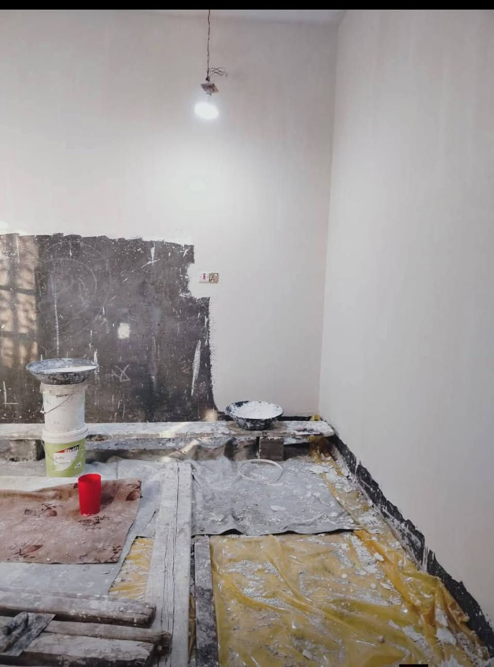 يالله سلام عليكم خلفهةلبخ منفرغ نشتغل قطعي وعل متر بسعار مناسبه نشتغل لبخ جص بورك طلس ناعمه نثر ***********
