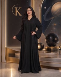 أسود ملكي • تطريز كريستالي • توصيل مجاني