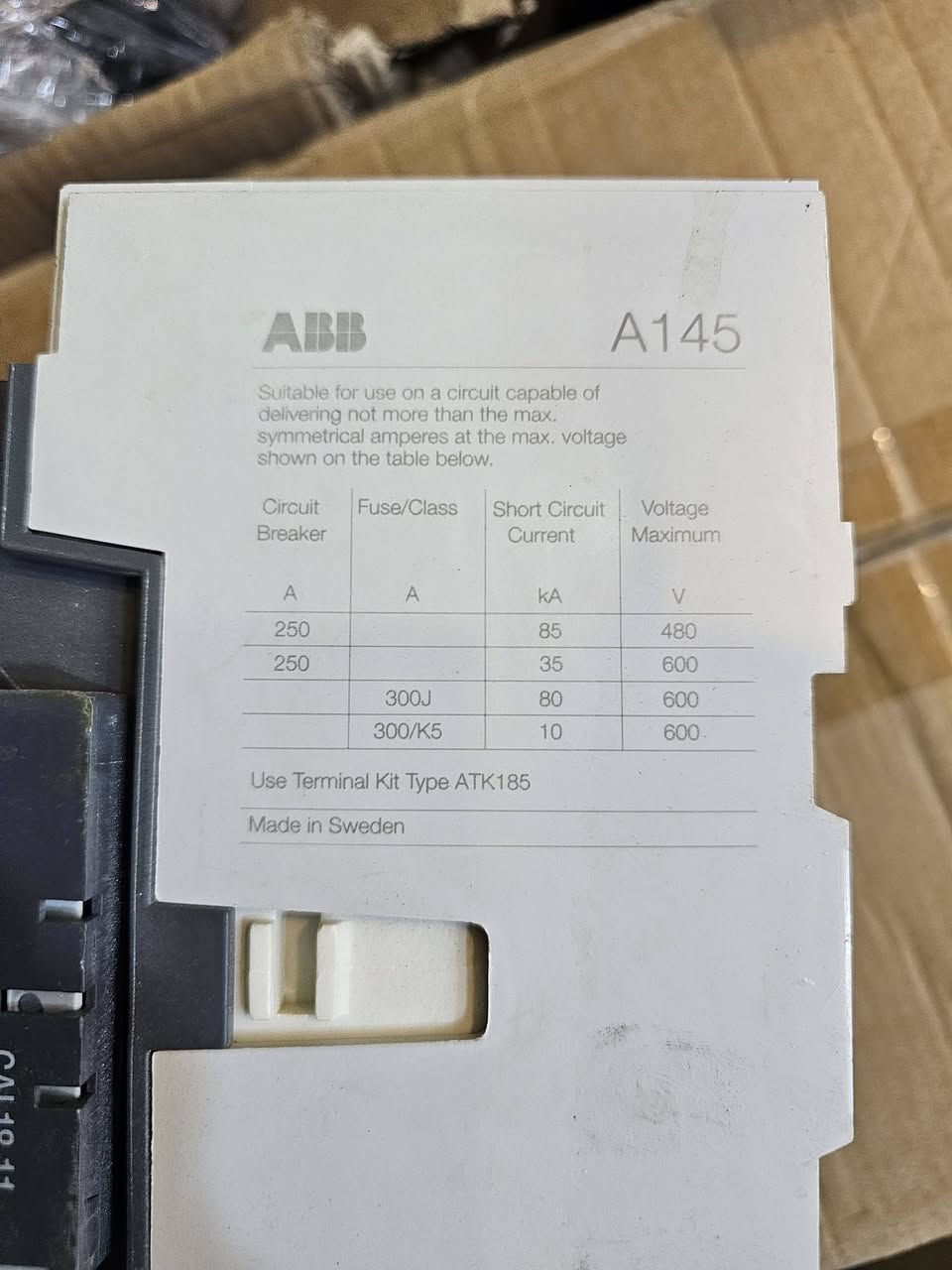 يتوفر ...
كونتكتر ABB . [200A] +[400A] باله اصلي 
للتواصل أكثر على الخاص او على الواتساب: ***********
يوجد خدمة توصيل لكافة المحافظات 
العنوان بغداد عكد النصارى خلف جامع ابو التمن 
.....مصطفى الحجامي.......
