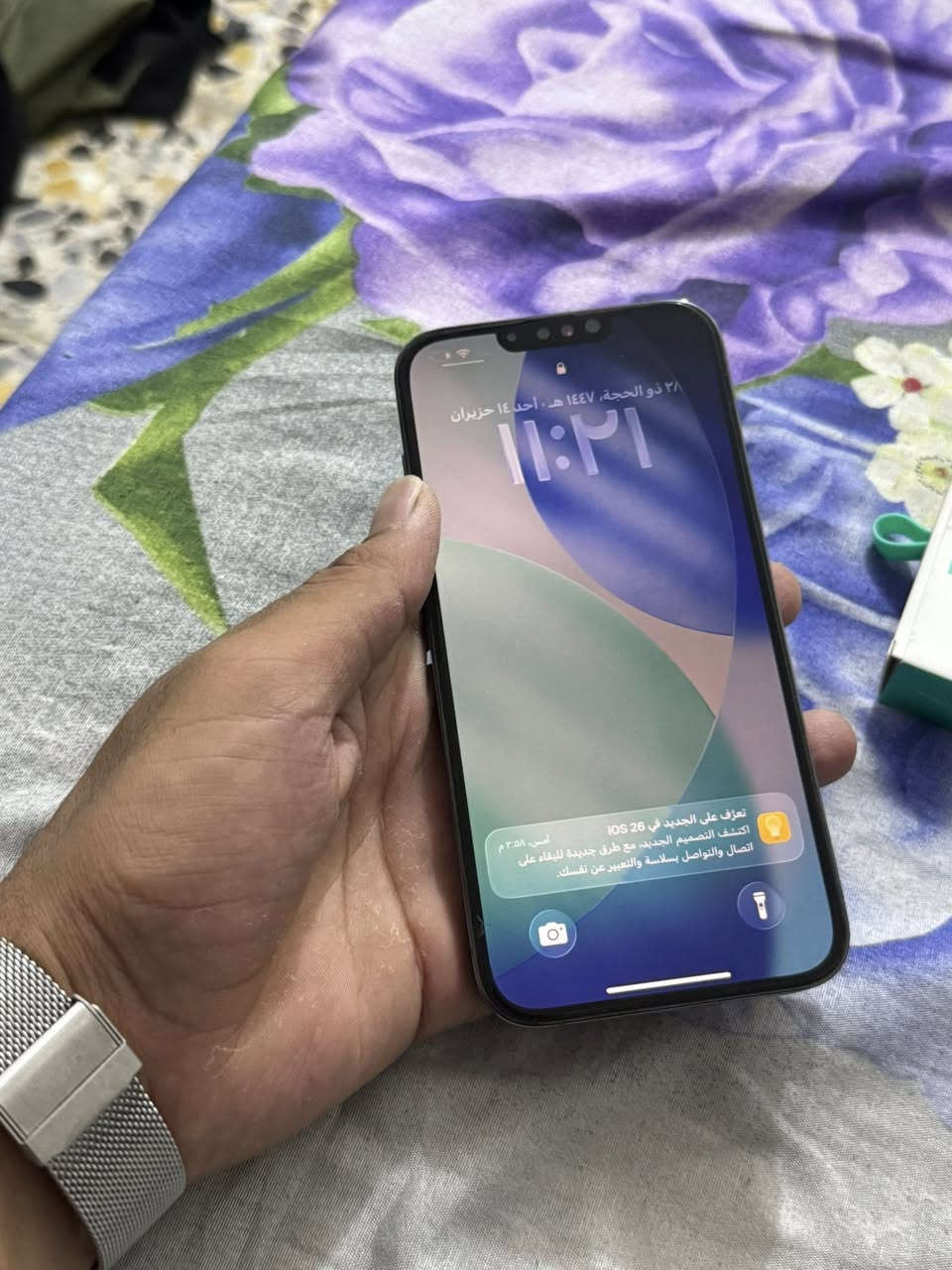 ايفون 13برو ماكس ذاكره 256بطاره 90جهاز نضيف كلش بي ملاحضه  بس شخط بل كأمره بس كأمره شغله واضحه سعر جهاز ٦٥٠ مكاني بغداد رقم الهاتف *********** ومراوس

