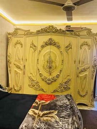 غرفة اخشاب للبيع النوعيه زان مصري ملكي مكونه من 6قطع مع جزامه لون تبني...