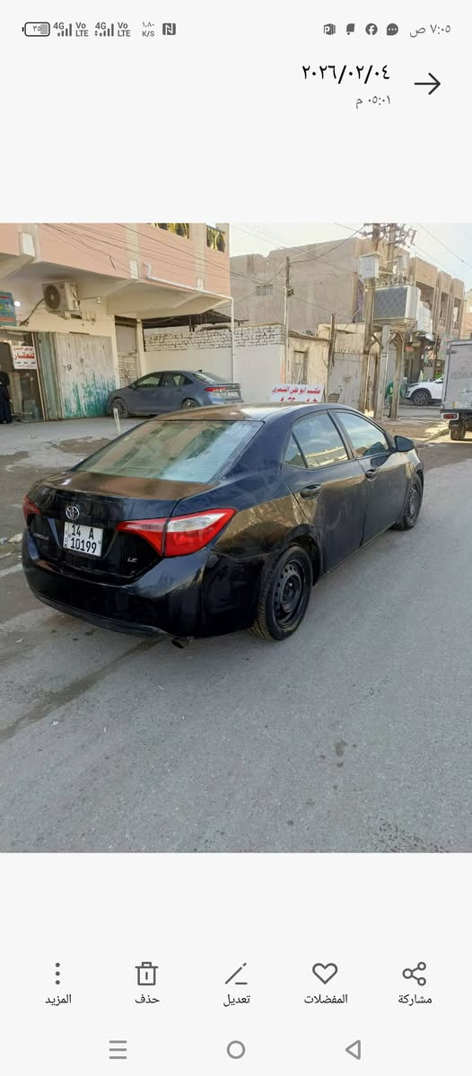 كورولا موديل 19 امريكيه السعر ٨٥. ترهم. مراوس مع. مسيبوش ميراج. ترهم قسط.  رقم بصرة  المكان بغداد.     ***********
