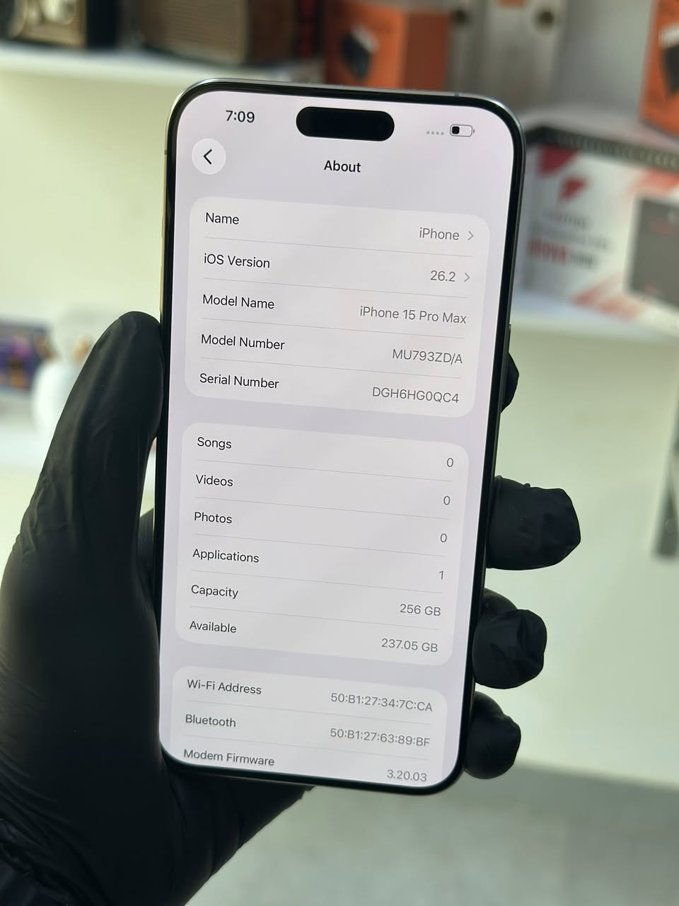 ايفون 15 pro max
اللون تيتانيوم 🩶
الذاكره : 256
بطاريه :88 / بلاديه 
جهاز نظافه 100%
زلغ واحد مابي اخو الجديد 
وتر بروف / بلحاسبه نورمال 
ضمان 5 ايام ⭕️
🛑🛑🛑
***********
***********
