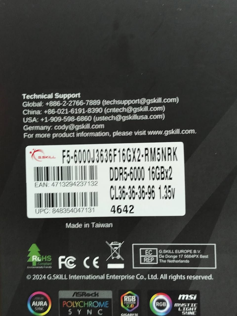 بيش جديد 675 ابيع 475 وتوصيل مجاني
G.skill 32gb 16x2 6000hz CL36 
Expo,Xmp
استخدام اقل اسبوع كدامك الصور تحجي 
توصيل للجميع المحافظات شرط فحص وضمان


**إذا كنت صاحب هذا الإعلان وتريد حذفه لأي سبب، رجاءا أرسل رسالة إلى الدعم الفني**