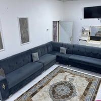 تخم قنفات حرف L 5 قطع 10 مقاعد + تلبيسة مفارش عليهن  200 وبيهن مجال  0...