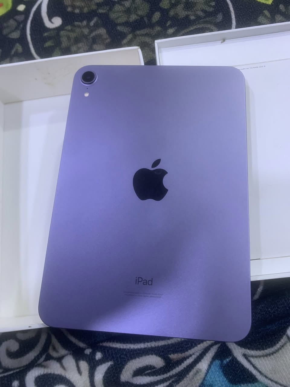 ايباد مني ٦ 
ذاكره ٢٥٦ 
بطاريه ٩٥ 
بي بس فطر بسيط بل شاشه 
مامأثر ولا مبين اله تركز 
للمراوس شعندك ايفون نزل 
***********
