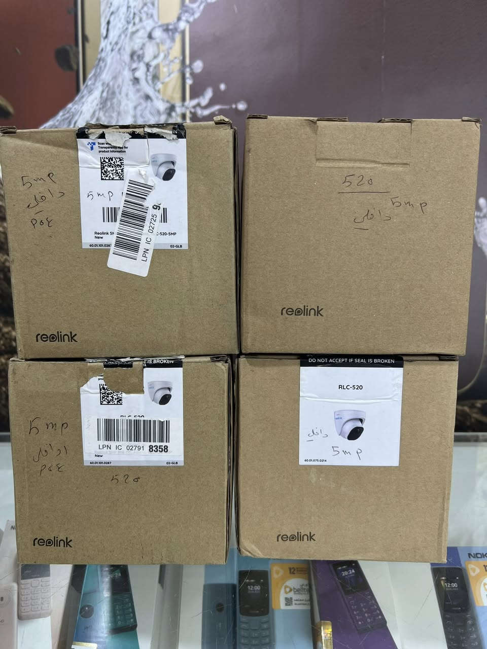 السلام عليكم عندي مجموعه من كاميرات ريلنك أيبي داخلي دقه 5m عدد 8 وعندي وحده 4m  الخارجيات عندي 2 دقه 5m  أنفي ار ويا هارد 2TB عدد 2 للاستفسار رقمي ***********والتوصيل موجود كامرات جدد

