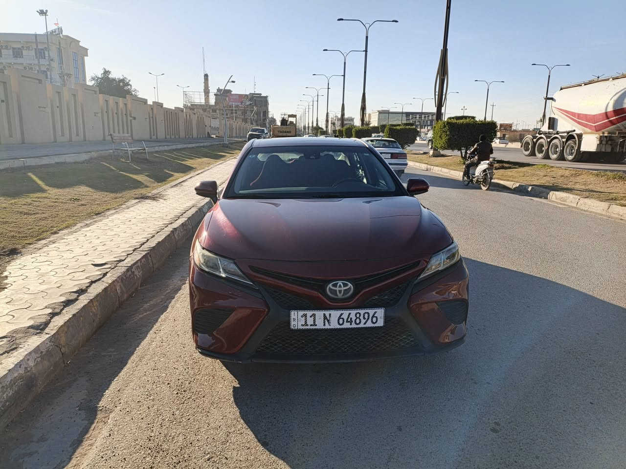 كامري 2018 للبيع فقط نص فول
وارد أمريكي بيها ضرر من أمريكا(جاملغ خلفي وباب) وبالعراق الصفحة الثانية انشخطت وصار بيها بيها صبغ حزام والبچم كبس بدون دواخل شاصي لغد تكم كفالة
السنوية جديدة بإسمي بأي وقت يعجبك احولك
السعر 145 وبيها مجال بسيط
مكاني الفلوجة حي الضباط  وهذا رقمي ***********
