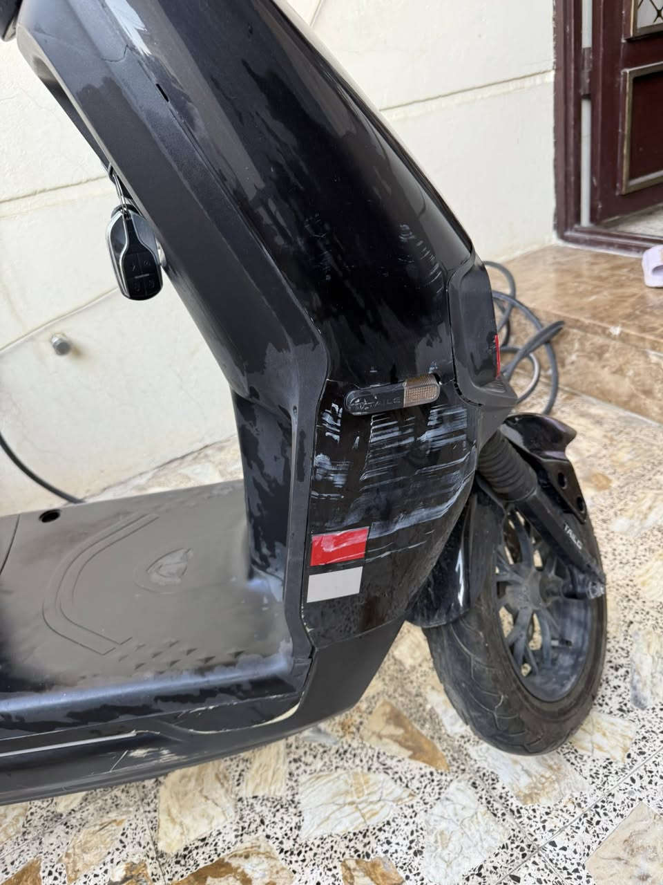 السلام عليكم
دراجة الريان مستعملة 
 عطلها هي فقط بطاريات هابطة 
والدراجة وبيها ضربات خفيفه 
سعرها 600 وبيها مجال 
***********
