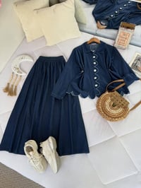 طقم قطعتين • جينز تركي • مقاسات ٣٨-٤٨