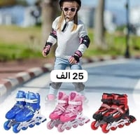 وصول سكيت ولادي وبناتي قياس من ٣٠ الى ٤٢ مع كسارات وكفوف وخوذه الالوان...