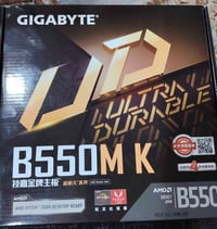 مذربورد GIGABYTE • B550 M K • ٤ سلوت رام