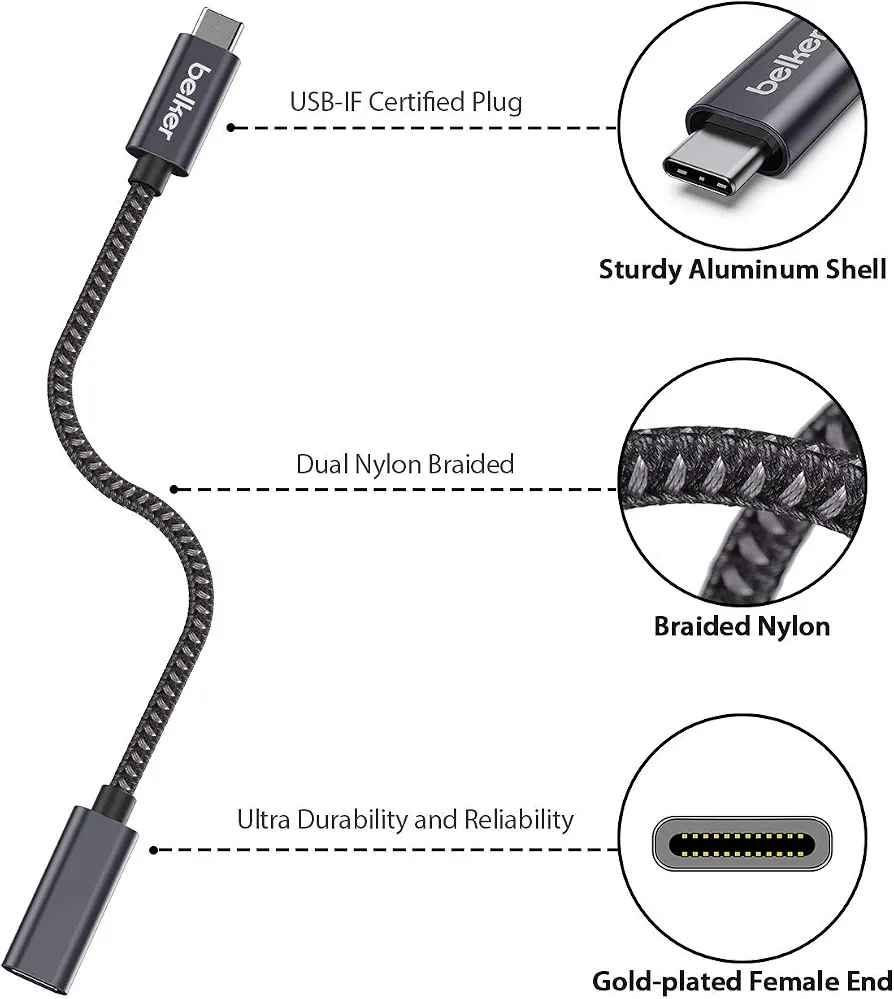 English  |  کوردی  |  عربي 

اسم المنتج: تطوالة Type-C من ذكر إلى أنثى، USB 3.2 Gen 1 للشحن/المزامنة/الصوت
العلامة التجارية: Belker
اللون: كما هو موضح في الصور 
العدد: 1
الحالة: جديد
السعر: 12 الف دينار

متوفر توصيل لكل أنحاء العراق 🚕🚀🌀

⛔ مواصفات المنتج:-

شحن فائق السرعة ونقل بيانات عالي السرعة: يوفر كابل التمديد الجزئي USB 3.2 Gen 1 Type C شحنًا سريعًا ونقلًا سلسًا للبيانات (بحد أقصى 140 وات). تصل سرعة نقل البيانات إلى 5 جيجابت في الثانية. 

2. يدعم نقل الفيديو والصوت بدقة 4K فائقة الوضوح بمعدل 60 هرتز: يدعم نقل إشارة فيديو بدقة تصل إلى 4K بمعدل 60 هرتز للتوصيل بين جهاز MacBook الخاص بك وشاشة عرض أخرى مزودة بمنفذ USB-C. ملاحظة: يرجى التأكد من أن منفذي USB-C في كل من جهاز الكمبيوتر المحمول وشاشة العرض يدعمان وظيفة إدخال وإخراج الفيديو.

3. اتصال قوي ومتين: يوفر اتصالًا قويًا ومتينًا يثبت بإحكام في منفذ USB-C لمنع سقوط الكابل أثناء الشحن.

 ٤. توافق فائق: يعمل بكفاءة تامة مع أجهزة MacBook Pro 2016/2017، وNintendo Switch، وموزع USB-C، وGoogle Chromebook Pixel، وHuawei Matebook، وDell XPS 13/15، وLG G7 ThinQ V30 V20 G5 G6، وNexus 5X 6P، وNokia N1 Tablet، وLumia 950 950XL، وGalaxy S8/S8+، وSamsung Note 8، وHuawei P9/P10، وMate 10، وPixel 2/2XL، وPixel 3/3XL، وiPad Pro 2018 الجديد، وغيرها من الأجهزة القادمة المزودة بمنفذ USB-C. يرجى ملاحظة أنه لا يعمل مع محول الوسائط المتعددة من Apple (إذا لم تكن متأكدًا من توافقه مع جهازك، تواصل معنا).

٥. طول مثالي 1.8 متر، مصنوع من النايلون المنسوج المتين.
----------------------------------------------------------

ناوی بەرهەم: جۆری C کێبڵی درێژکراوەی نێر بۆ مێ، USB 3.2 Gen 1 بۆ شەحنکردنەوە/هاوکاتکردن/دەنگ
 مارکە: بێلکەر
 ڕەنگ: وەک لە وێنەکاندا دیارە
 بڕی: 1
 مەرج: نوێ
 نرخ: 12 هەزار دینار

 گەیاندن لە سەرتاسەری عێراق بەردەستە 🚕🚀🌀

 ⛔ تایبەتمەندییەکانی بەرهەم:

 1. بارگاویکردنەوەی خێرا و گواستنەوەی زانیاری خێرا: ئەم کێبڵە درێژکراوەی USB 3.2 Gen 1 Type-C بارگاویکردنەوەی خێرا و گواستنەوەی زانیاری بێ کێشە (تا 140W) دابین دەکات.  خێرایی گواستنەوەی زانیاری دەگاتە 5Gbps.

 2. پشتگیری لە گواستنەوەی ڤیدیۆ و دەنگی 4K Ultra HD 60Hz دەکات: پشتگیری لە گواستنەوەی سیگناڵی ڤیدیۆ دەکات بە ڕوونی تا 4K لە 60Hz بۆ بەستنەوەی ماکبۆکەکەت بە شاشەیەکی ترەوە بە دەرچەی USB-C.  تێبینی: تکایە دڵنیابە کە هەردوو دەرچەی USB-C لەسەر لاپتۆپەکەت و شاشەکەت پشتگیری لە هاتنە ژوورەوە و دەرچوونی ڤیدیۆ دەکەن.

  3. پەیوەندی بەهێز و بەهێز: پەیوەندییەکی بەهێز و بەهێز دابین دەکات کە بە شێوەیەکی پارێزراو بە دەرچەی USB-C دەبەسترێتەوە، ڕێگری دەکات لە کەوتنە دەرەوەی کێبڵەکە لەکاتی شەحنکردنەوەدا.

 4. گونجانێکی سەرووتر: بە شێوەیەکی بێ کێشە کاردەکات لەگەڵ ماکبۆک پرۆ 2016/2017، نینتێندۆ سویچ، USB-C Hub، گووگڵ کرۆمبۆک پیکسڵ، هواوی ماتبووک، Dell XPS 13/15، LG G7 ThinQ V30 V20 G5 G6، Nexus 5X 6P، تابلێتی نۆکیا N1، Lumia 950  950XL، Galaxy S8/S8+، Samsung Note 8، Huawei P9/P10، Mate 10، Pixel 2/2XL، Pixel 3/3XL، ئایپاد پرۆ نوێی 2018، و ئامێرەکانی دیکەی داهاتوو کە دەرچەی USB-C یان هەیە.   تکایە ئاگاداربە کە لەگەڵ ئەداپتەری مالتیمیدیای ئەپڵدا ناگونجێت (ئەگەر دڵنیا نیت لە گونجان لەگەڵ ئامێرەکەت، تکایە پەیوەندیمان پێوە بکە).

 5. درێژی ئایدیاڵ 1.8 مەتر، لە نایلۆنی تواوەی بەهێز دروستکراوە.

 Product Name: Type-C Male to Female Extension Cable, USB 3.2 Gen 1 for Charging/Syncing/Audio
Brand: Belker
Color: As shown in the pictures
Quantity: 1
Condition: New
Price: 12,000 IQD

Delivery available throughout Iraq 🚕🚀🌀

⛔ Product Specifications:

1. Super-Fast Charging & High-Speed ​​Data Transfer: This USB 3.2 Gen 1 Type-C extension cable provides fast charging and seamless data transfer (up to 140W). Data transfer speeds reach up to 5Gbps.

2. Supports 4K Ultra HD 60Hz Video & Audio Transmission: Supports video signal transmission at up to 4K resolution at 60Hz for connecting your MacBook to another display with a USB-C port. Note: Please ensure that both USB-C ports on your laptop and display support video input and output.

 3. Strong and Sturdy Connection: Provides a strong and durable connection that securely fastens to the USB-C port, preventing the cable from falling out during charging.

4. Superior Compatibility: Works seamlessly with MacBook Pro 2016/2017, Nintendo Switch, USB-C Hub, Google Chromebook Pixel, Huawei Matebook, Dell XPS 13/15, LG G7 ThinQ V30 V20 G5 G6, Nexus 5X 6P, Nokia N1 Tablet, Lumia 950 950XL, Galaxy S8/S8+, Samsung Note 8, Huawei P9/P10, Mate 10, Pixel 2/2XL, Pixel 3/3XL, the new iPad Pro 2018, and other upcoming devices with a USB-C port.  Please note that it is not compatible with Apple's multimedia adapter (if you are unsure of compatibility with your device, please contact us).

5. Ideal length of 1.8 meters, made of durable woven nylon.

----------------------------------------------------------------------- بغداد, العراق


**إذا كنت صاحب هذا الإعلان وتريد حذفه لأي سبب، رجاءا أرسل رسالة إلى الدعم الفني**