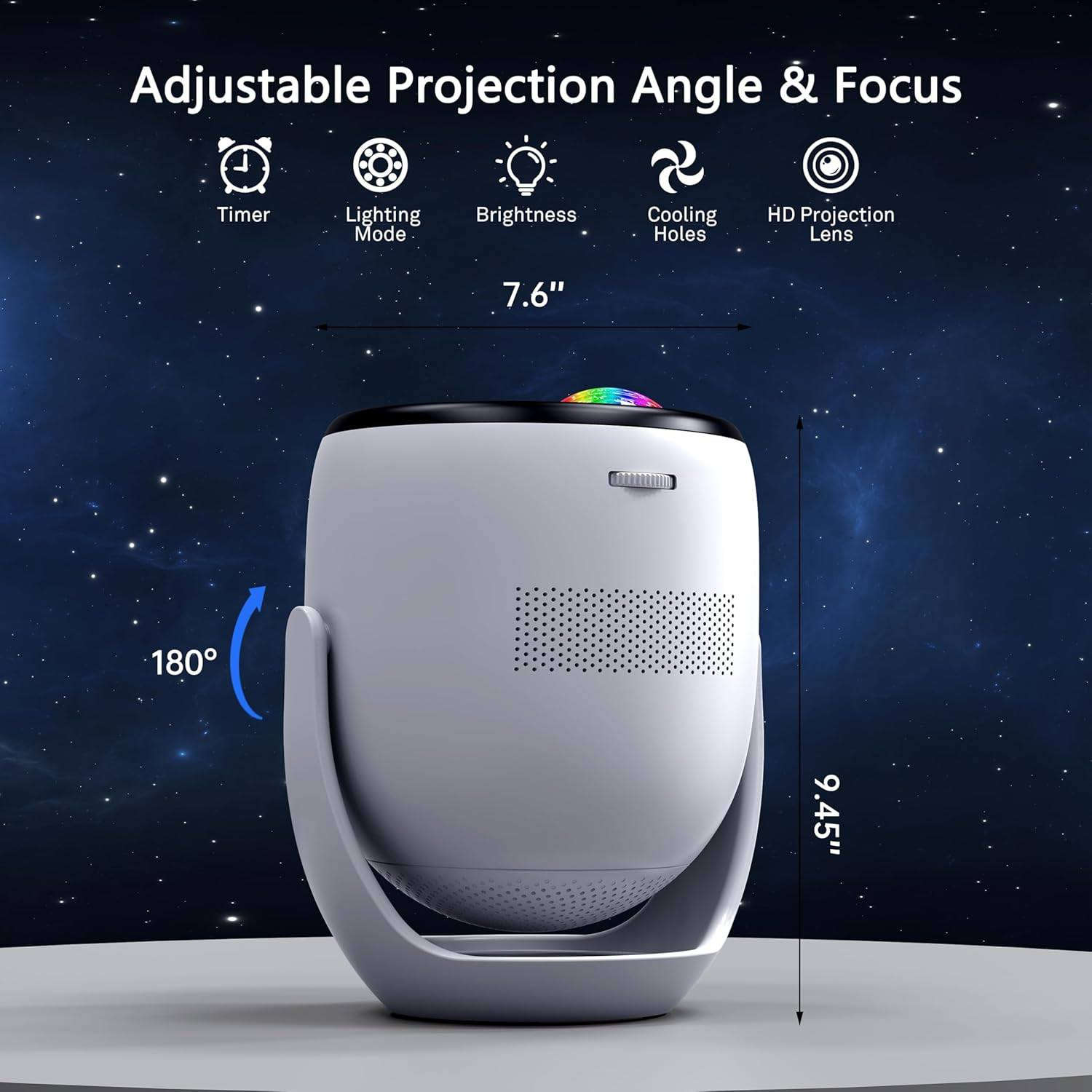 3D Galaxy Projector, Star Projector with 90 Dynamic Scenes, HD Planetarium Projector Night Light with Bluetooth Speaker for Room, Christmas Gift for Kids Adults, Relaxing Ambiance


**إذا كنت صاحب هذا الإعلان وتريد حذفه لأي سبب، رجاءا أرسل رسالة إلى الدعم الفني**