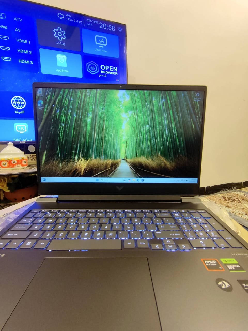 السلام عليكم شباب
قطعه اخرى من HP VICTUS 16 بعتاد اقوى!!  
الجهاز مع الكارتونه بنضافه جدا عاليه بدون اي خلل او ملاحظة
ياتي بعتاد احترافي
شاشه حجم 16 انش الوان ديناميكية 123%SRGB بمعدل تحديث 144فريم بدعم ADAPTIVE SYNC
استجابه ضوئية 

معالج احترافي من AMD 
RYZEN 7-8845HS WITH RADEON /780m GRAPHICS
توربو معالج يرتفع حتى 5.25GHZ 
بما يعادل الجيل الرابع عشر فئه HX الثقيله 

كرت الشاشه المنفصل تحفه من
NVIDIA RTX 4070-8GB 140W DLSS3 + FRAME GEN
نسخه 140W لتقديم اقصى اداء

رامات 16GB نوع DDR5 بسرعه 5800MHZ 
هارد 512M.2 قابل للتطوير

بطاريه ساعتين استخدام عمل استخدام 

افضل نضام تبريد تربل هيتسنكس بارد جدا تحت الضغط 

نضام صوتي محيطي محيطي من DOLPY 

اكيد الجهاز احترافي جدا لكافه الكيمنك الثقيل او الهندسه او المونتاج 

السعر مليون و ٣٤٥ الف فقط
بغداد ويوجد توصيل
تواصل***********
