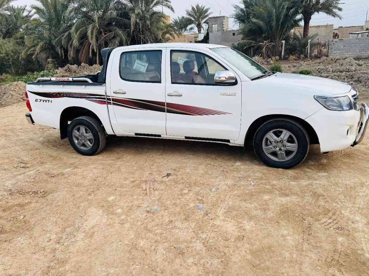 .
سلام عليكم للبيع بيكم هايلوكس 2012 شاصي 19كويتي  رقم انكليزي سنويه 2027 مكينة وكير كفالة عامة حدادية 100٪ من طول لطول كهربائيات شغالة تبريد ثلج 

(4تايرات جدد) شاشه شغالة 

نضافة فول  وسيارة احلئ من صور مكفولة من الدعمة ومن التچية من تبديل سياره مال جني كارتون بمعنئ الكلمة 

السعر!  178وبي مجال 

العنوان!  ناصرية الغراف 

الاستفسار علئ الرقم. ***********
