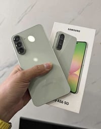 جهاز كلكسي A56 جديد مستخدم شهر كامل ملحقات للبيع السعر ٣٥٠ قفل الجهاز ...
