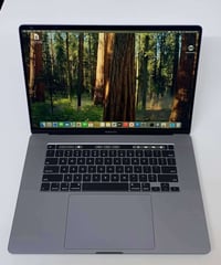 ماك بوك برو 2019 16 inch معالج i7 9870  رام 16g ddr4 هارد ssd512g  كار...