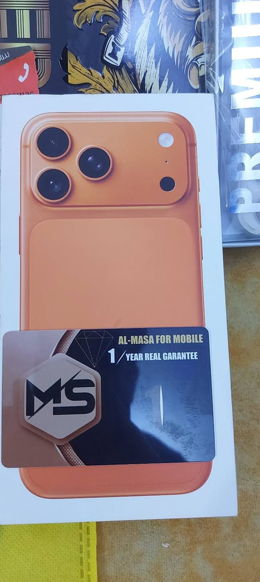 ايفون 17بروماكس 256
سيم كارت واحد ZA 
جـــديـد (غــيـر مفتوح) ضمان سنه الماسة 
وصل الضمان 24/2/2026
هدية
 1-لاسق شاشة اصلية
 2- كفر حافظة  شفاف 
السعر جوة السوك 
***********
