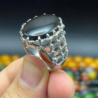 خاتم • عقيق اسود • حجر خام