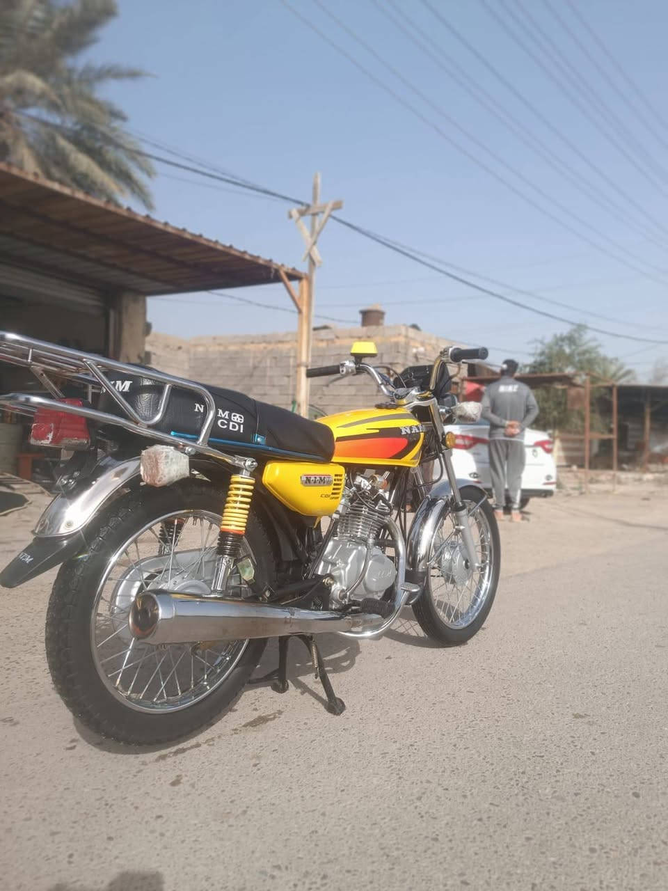 سلام عليكم درجة االمديل 2025كفاله اللون اصفر نوع نامه باب أول السعر 675بيه مجال قليل  الرقم ***********
