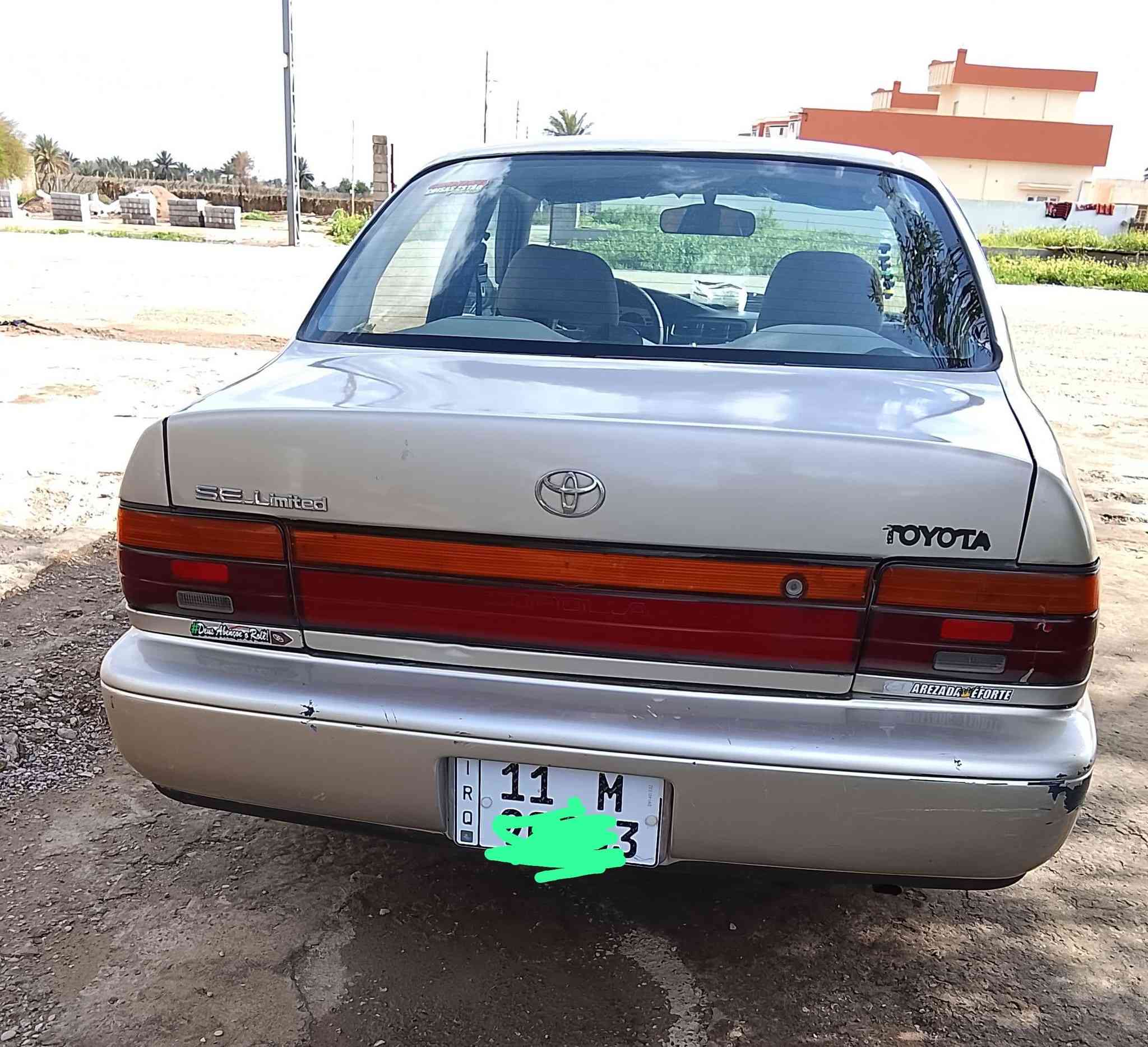 تيوتا كورلا 
موديل 1992
محور خليج 
مكفوله مثل ماواضح بل صوره 
تبريد شغال تدفئة شغال 
دوشمة الرضية 
كهربائيات شغالة 
كير مكينه مكفولات تراي وين ماتريد 
جام كهربائي 
سنتر لوك قفل عن بعد 
***********
رقم بغداد 
سنوية ابسمي مداور ثاني يوم 2030
ديالى شهربان
السعر 58
