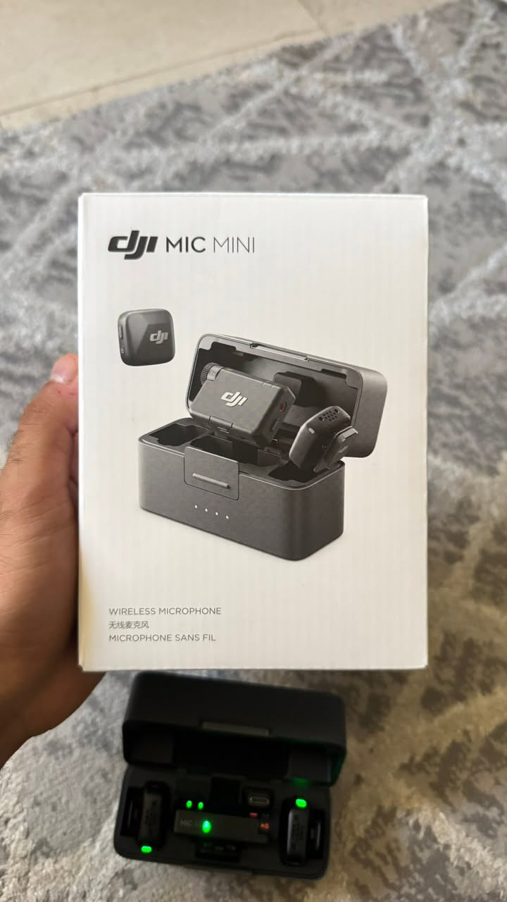 نك مايك dji mini نوعية ممتازة جداً ومعروفة بجودة الصوت والعزل
ملحقاته كاملة ونظيف بدون اي نقص السعر 160 الف وبي مجال بسيط مكاني بغداد ***********
