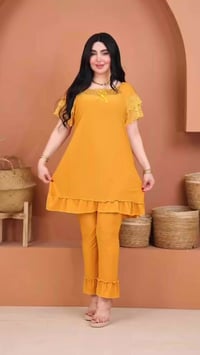 تراك تونك طويل • دنتيل صدر • فري سايز