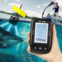 الجهاز الموضح في الصورة هو جهاز كشف الأسماك (Fish Finder) محمول. يستخد...