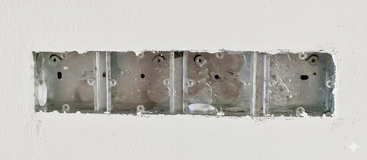 نظافة البوكسات جزء مهم من عمل الكهربائي تعطي جمالية عند شد النقاط
تنفيذ/ مكتب البصرة لكافة الأعمال الكهربائية 
***********
