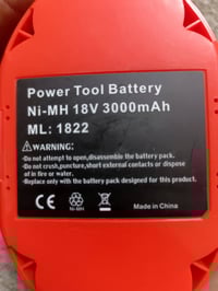 النوع نيكل  عدد 2   الجهد الكهربائي: 18 فولت.  السعة: 3000 مللي أمبير ...