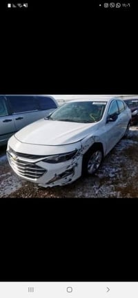 ماليبو LT وارد امريكي محرك 1.5 turbo موديل 19 لون ابيض رقم بغداد حادثه...