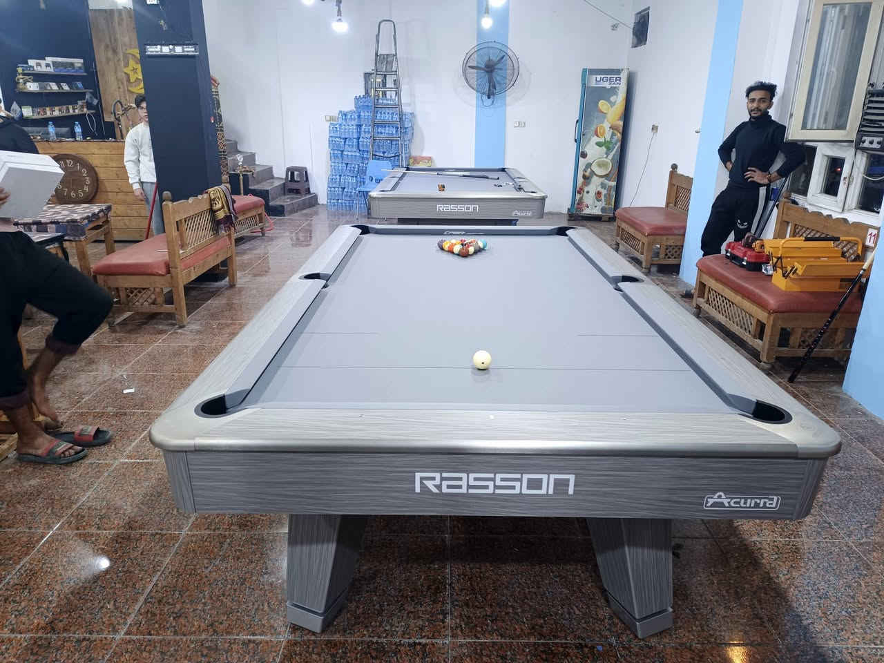 على بركه الله
تم نصب 3 ميز بلياردو رايسون ((Rassun)) الاصلي
في كوفي شوب رمانه بليارد درجه اولى واهلا وسهلاا بكم
ديالى بعقوبة بهرز المثلث مجاور حميد زلاطه


**إذا كنت صاحب هذا الإعلان وتريد حذفه لأي سبب، رجاءا أرسل رسالة إلى الدعم الفني**