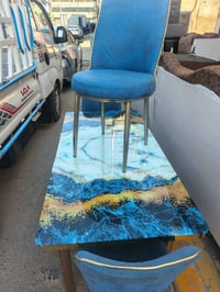 طقم طعام • 4 كراسي • الزهور